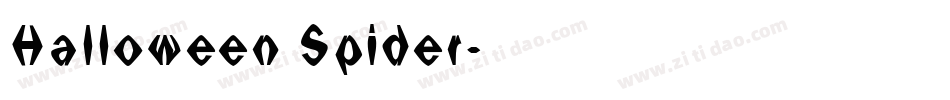 Halloween Spider字体转换
